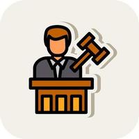 Judge Vector Icon Design