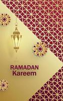 Ramadan Kareem design on Islamic background vector