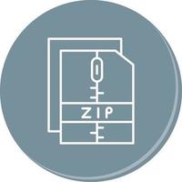 Zip File Vector Icon