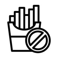 No French Fries Icon Design vector