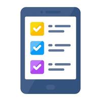 Modern design icon of mobile list vector