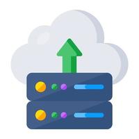 A unique design icon of cloud server upload vector