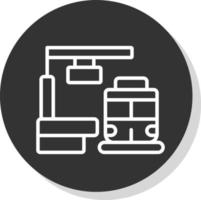 Train Platform Vector Icon Design