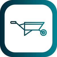 Wheelbarrow Vector Icon Design