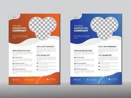 Corporate business flyer template. Vector in A4 size.