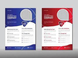 Corporate business flyer template. Vector in A4 size.