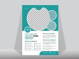 Modern Real estate flyer design template. vector