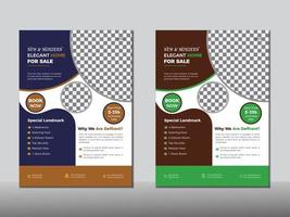 Modern Real estate flyer design template. vector