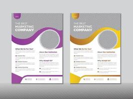 Corporate business flyer template. Vector in A4 size.