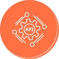 icono de vector de api