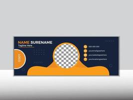 Email signature modern template design layout. email footer design template for business. vector