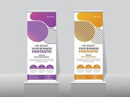 Business Roll Up, stand template design, Geometric Roll up banner, Standee Design, pull-up,  vector, x-banner, advertisement. vector