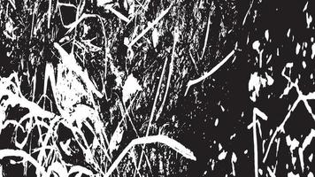 textura de superposición envejecida, fondo de grunge abstracto en blanco y negro, suciedad vectorial envejecida, textura de astillas, grietas, rasguños, desgastes, polvo, suciedad. vector