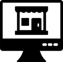 icono de vector de tienda online