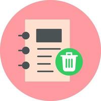 Notes Delete Vector Icon