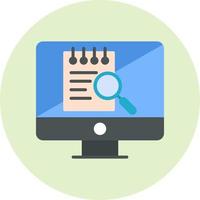 File Search Computer Vector Icon