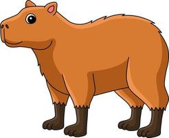 Capybara Animal Cartoon Colored Clipart vector