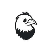 negro y blanco ligero logo con dulce y linda águila. vector