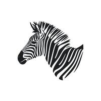 Black and white basic logo with attractive zebra vector