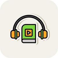 diseño de icono de vector de audiolibro