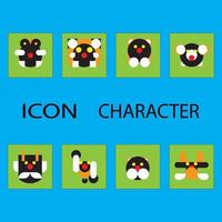 illustration of character icon design vector