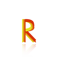 3d ilustración licuadora texto alfabeto r en un transparente antecedentes adecuado para diseño logo símbolos