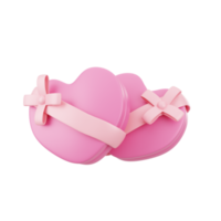 3d pink love giftbox illustration icon object png