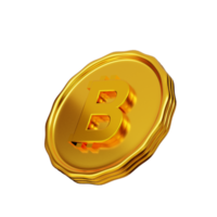 3d Rendern Bitcoin Münze Illustration Objekt mit transparent Hintergrund png