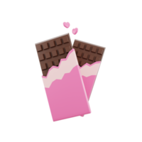 3d rosado chocolate ilustración icono objeto png