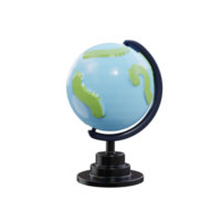 3d rendering globe illustration object png