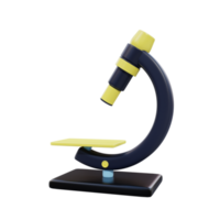 3d le rendu microscope illustration objet png