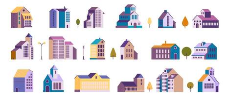 Free vector apartment houses s set