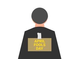 April fools day flat design vector illustration