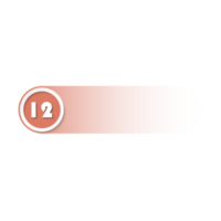 Bullet with number 12 png