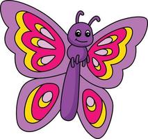 primavera mariposa dibujos animados de colores clipart vector