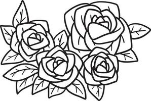 marco floral aislado página para colorear para niños vector