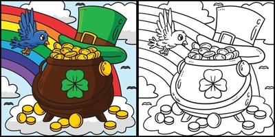 Saint Patricks Day Pot Of Gold Illustration vector