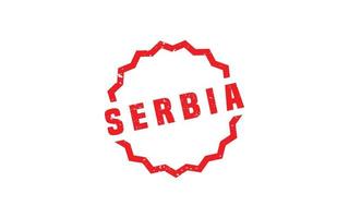 serbia sello caucho con grunge estilo en blanco antecedentes vector