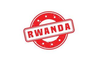 RWANDA stamp rubber with grunge style on white background vector