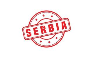 serbia sello caucho con grunge estilo en blanco antecedentes vector