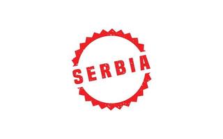 serbia sello caucho con grunge estilo en blanco antecedentes vector