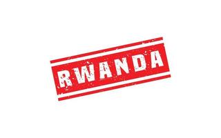 RWANDA stamp rubber with grunge style on white background vector