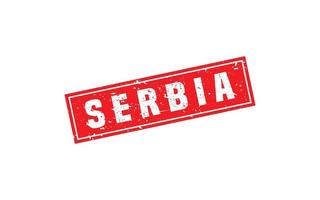 serbia sello caucho con grunge estilo en blanco antecedentes vector