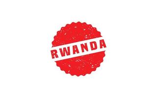 RWANDA stamp rubber with grunge style on white background vector