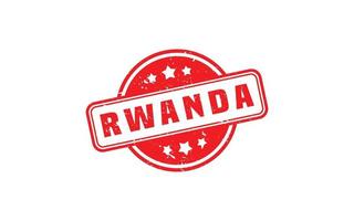 RWANDA stamp rubber with grunge style on white background vector