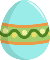 Green and Curve Line Drawing on Easter Egg PNG