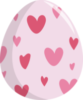 rosa och mini hjärta teckning på påsk ägg png