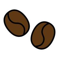 Coffee grains icon line isolated on white background. Black flat thin icon on modern outline style. Linear symbol and editable stroke. Simple and pixel perfect stroke vector illustration