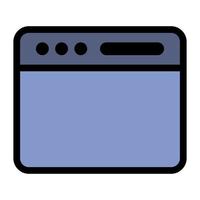 Browser icon line isolated on white background. Black flat thin icon on modern outline style. Linear symbol and editable stroke. Simple and pixel perfect stroke vector illustration