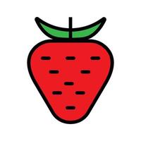 Strawberry icon line isolated on white background. Black flat thin icon on modern outline style. Linear symbol and editable stroke. Simple and pixel perfect stroke vector illustration
